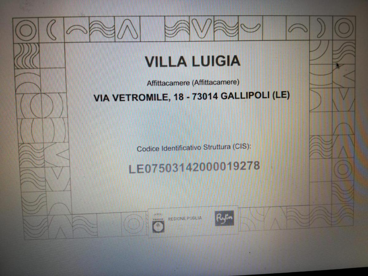 Villa Luigia Luxury Relais Gallipoli Zewnętrze zdjęcie